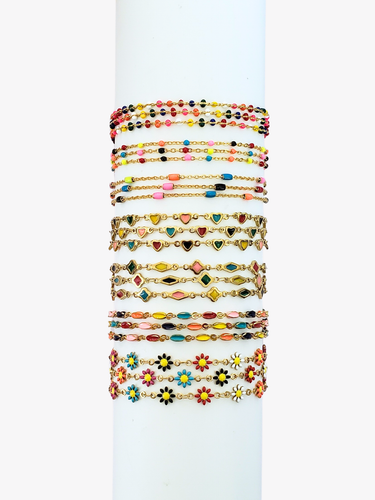 Rainbow Unfinished Necklace Chain Collection,  7 Styles PVD Stainless Steel