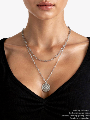 Unfinished Classic Silver Necklace Chain Collection,  7 Styles Stainless Steel