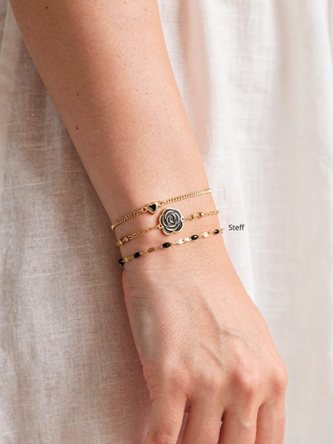 Black Gold Unfinished PVD Stainless Steel Bracelet Chains,  7 Style Options