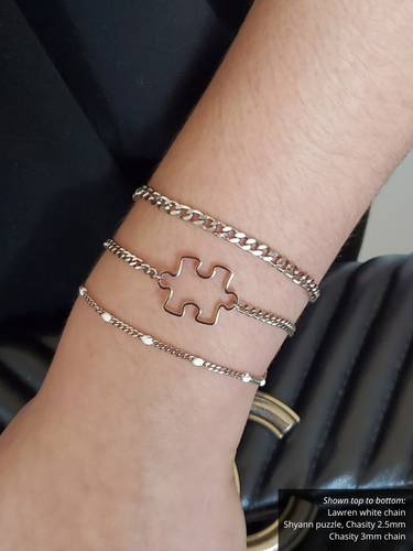 Silver Cable Unfinished Bracelet Chains,  7 Styles Stainless Steel