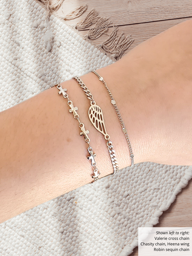 Silver Cable Unfinished Bracelet Chains,  7 Styles Stainless Steel