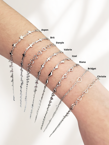 Stainless Steel Unfinished Bracelet Chain, 8 Styles Heart Star Cross