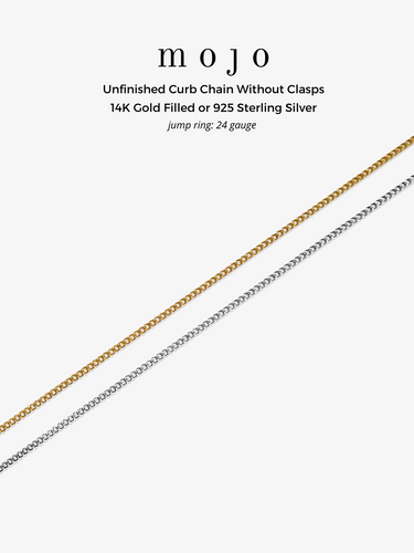 Millie Unfinished Dainty Bracelet Curb Chain, Gold Filled Or Sterling Silver