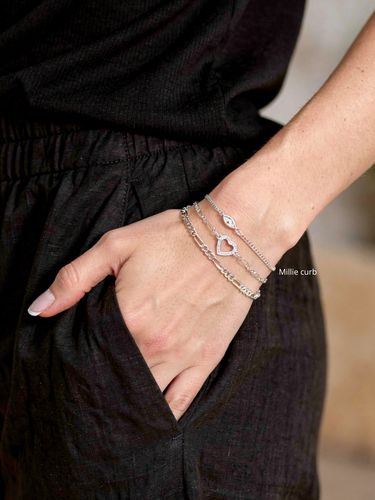 Millie Unfinished Dainty Bracelet Curb Chain, Gold Filled Or Sterling Silver
