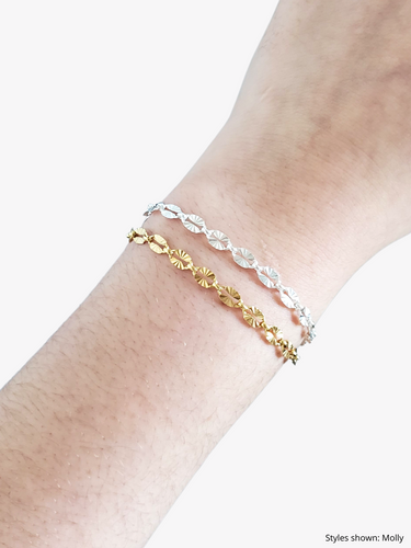 Sterling Silver Unfinished Bracelet Chain Collection, 10 Style Options