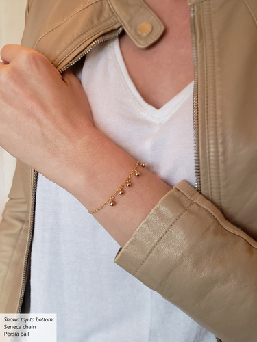 Seneca Unfinished Cable Bracelet Chain, 14K Gold Filled or Sterling Silver