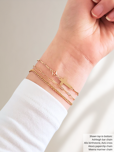 Alix Gold Filled CZ Diamond Birthstone Connectors, 3mm and 4mm