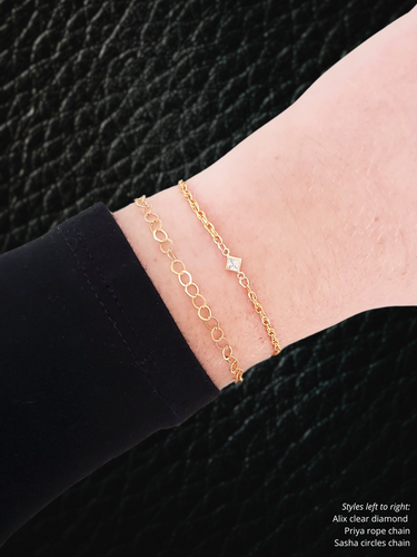 14K Gold Filled Bracelet Connector Shapes, 3 Colors