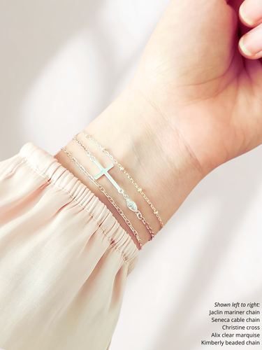 Sterling Silver Bracelet Connector Shapes, 3 Colors