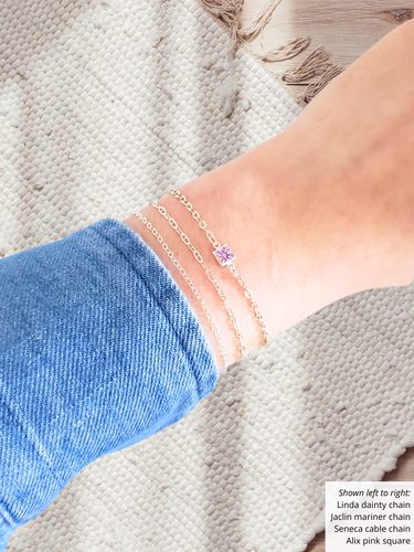 Sterling Silver Bracelet Connector Shapes, 3 Colors