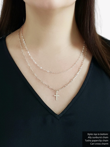 Ally Unfinished Sequin Necklace Chain, Gold Filled Or Sterling Silver