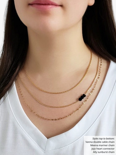 Ally Unfinished Sequin Necklace Chain, Gold Filled Or Sterling Silver
