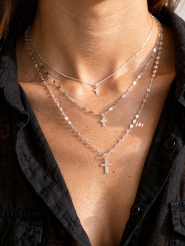 Ally Unfinished Sequin Necklace Chain, Gold Filled Or Sterling Silver