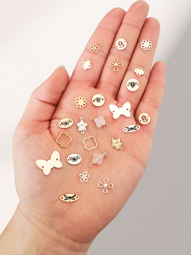 Butterfly And Flower Connector Collection, Gold Filled And Sterling Silver
