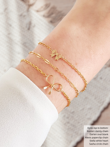 Bow Bracelet Connector, 2 Styles Gold Filled And Sterling Silver