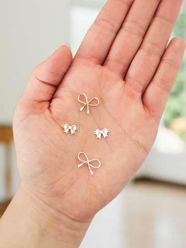 Bow Necklace Connector, 2 Styles Gold Filled And Sterling Silver