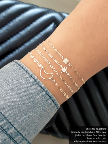 Sterling Silver Unfinished Bracelet Chain Collection, 10 Styles