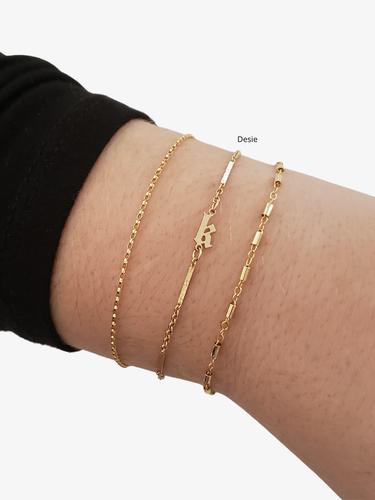 Unfinished Bar Link Bracelet Chain Collection, 14K Gold Filled or Sterling Silver