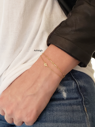 Unfinished Bar Link Bracelet Chain Collection, 14K Gold Filled or Sterling Silver