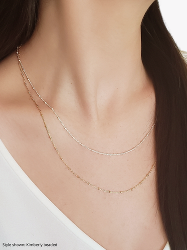 Sterling Silver Unfinished Necklace Chain Collection, 10 Styles