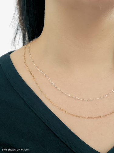 Sterling Silver Unfinished Necklace Chain Collection, 10 Styles