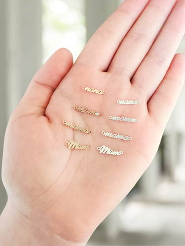 Mom, Mama, Nana Bracelet Connectors, 14K Gold Filled And 925 Sterling Silver
