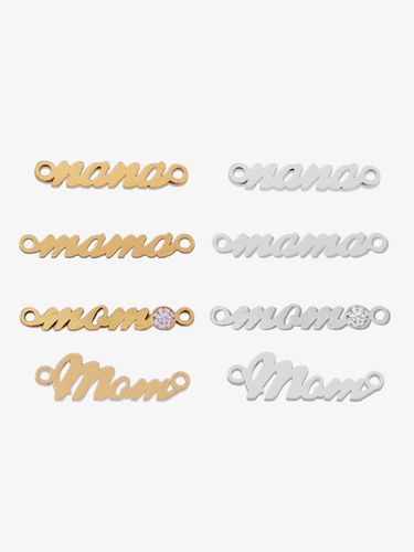 Mom, Mama, Nana Bracelet Connectors, 14K Gold Filled And 925 Sterling Silver