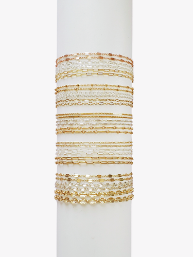 Chain Starter Packs For Permanent Jewelry, Gold Filled And Sterling Silver