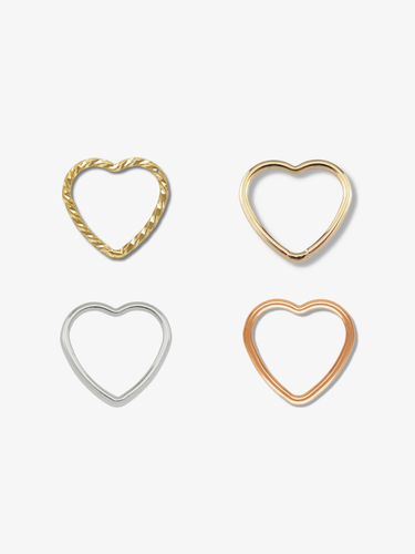 Kenna Heart Bracelet Connector, Gold Filled or Sterling Silver