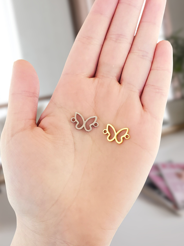 Brigg Butterfly Bracelet Connector Charm, PVD Stainless Steel