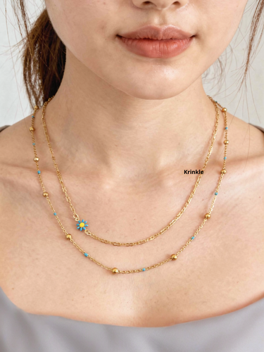 Devin Unfinished Krinkle Necklace Chain, PVD Stainless Steel