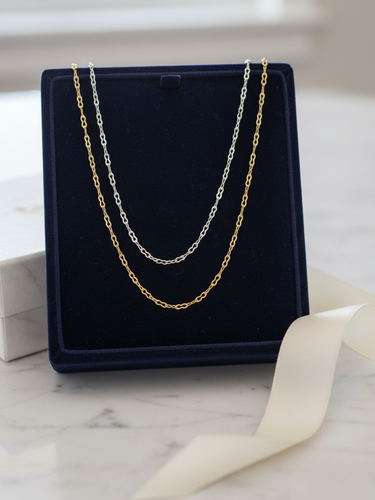 Devin Unfinished Krinkle Necklace Chain, PVD Stainless Steel