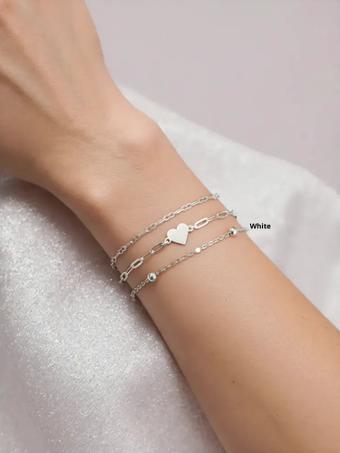 Beaded Colorful Enamel Unfinished Bracelet Chains, PVD Stainless Steel