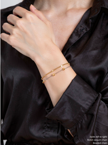 Unfinished Two Tone PVD Stainless Steel Bracelet Collection,  6 Styles