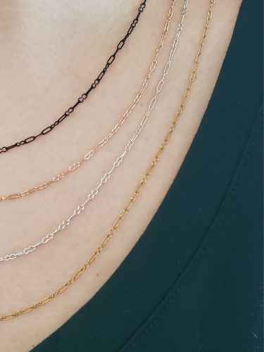 Stevy Unfinished Krinkle Necklace Chain, PVD Stainless Steel 4 Color Options