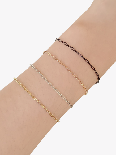 Stevy Unfinished Krinkle Bracelet Chain, PVD Stainless Steel 4 Color Options