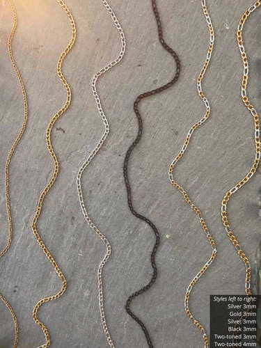 Figaro Unfinished Necklace Chain Collection, PVD Stainless Steel