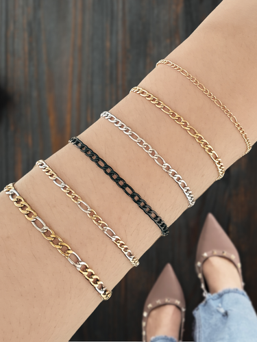 Figaro Unfinished Bracelet Chain Collection, PVD Stainless Steel