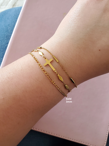 Figaro Unfinished Bracelet Chain Collection, PVD Stainless Steel