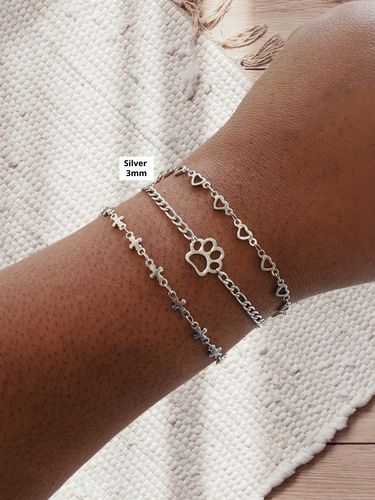 Figaro Unfinished Bracelet Chain Collection, PVD Stainless Steel