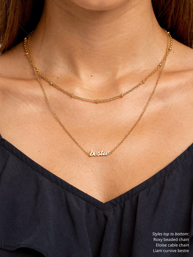 Beaded Stainless Steel Unfinished Necklace Chain Collection, 8 Style Options