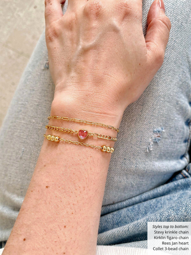 Beaded Stainless Steel Unfinished Bracelet Chain Collection, 8 Style Options