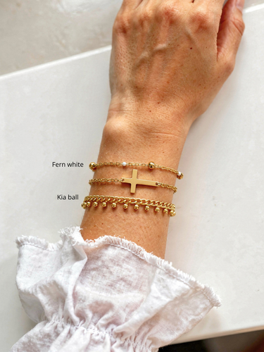 Beaded Stainless Steel Unfinished Bracelet Chain Collection, 8 Style Options