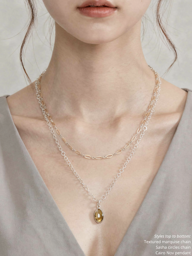 Lula Unfinished Two Tone Necklace Chain, Gold Filled And Sterling Silver