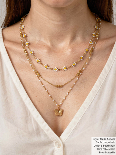 Gold PVD Stainless Steel Unfinished Necklace Chain Collection, 10 Style Options