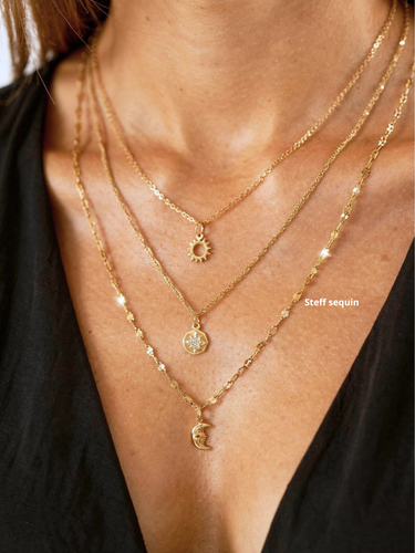 Gold PVD Stainless Steel Unfinished Necklace Chain Collection, 10 Style Options