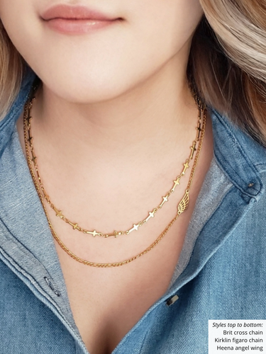 Gold PVD Stainless Steel Unfinished Necklace Chain Collection, 10 Style Options