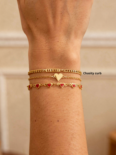 Gold PVD Stainless Steel Unfinished Bracelet Chain Collection, 10 Style Options