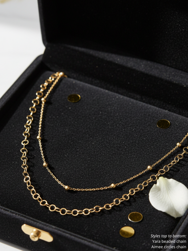 Gold Unfinished PVD Stainless Steel Chain Collection,  8 Style Options