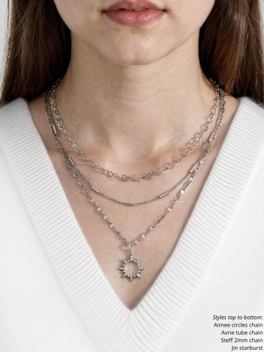 Silver Stainless Steel Unfinished Necklace Chain Collection, 10 Style Options